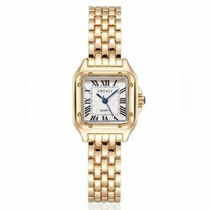 Gold Tone Square Bracelet Watch - Quartz WGG02-1